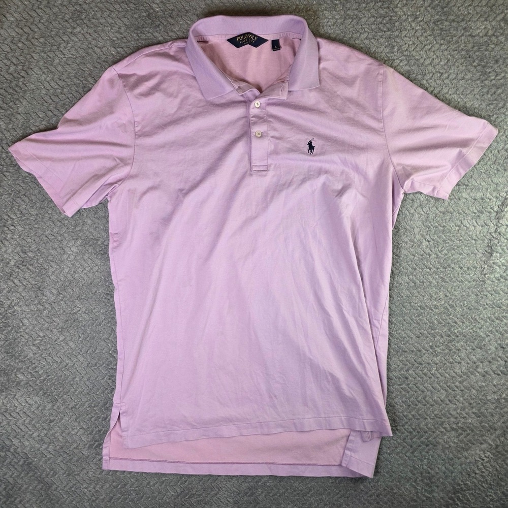 Polo Golf Ralph Lauren Polo Shirt Mens Large Pink Pima Cotton Stretch